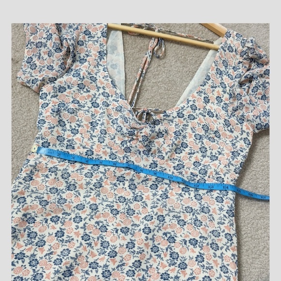 Urban Outfitters UO Mini Dress Spring Shower Chiffon Floral Butterfly Print Sz L - Picture 9 of 15
